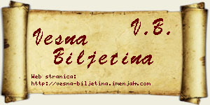 Vesna Biljetina vizit kartica